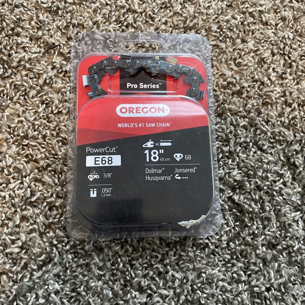 Oregon E68 PowerCut Saw Chain, 3/8" Pitch, .050"‎ Gauge, 68 Drive Links